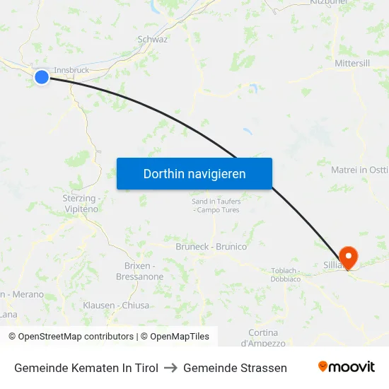 Gemeinde Kematen In Tirol to Gemeinde Strassen map
