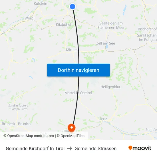 Gemeinde Kirchdorf In Tirol to Gemeinde Strassen map