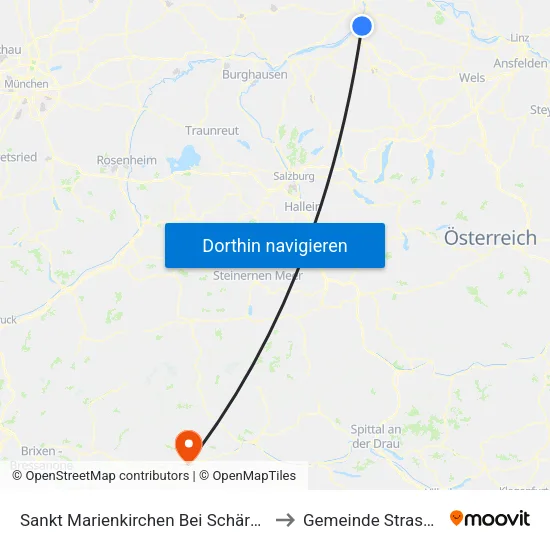 Sankt Marienkirchen Bei Schärding to Gemeinde Strassen map