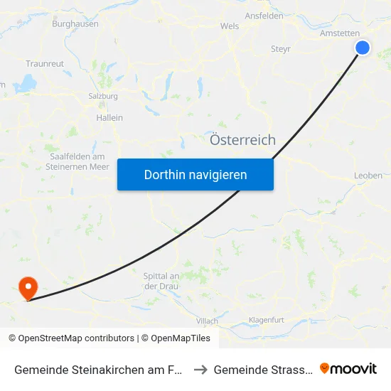 Gemeinde Steinakirchen am Forst to Gemeinde Strassen map