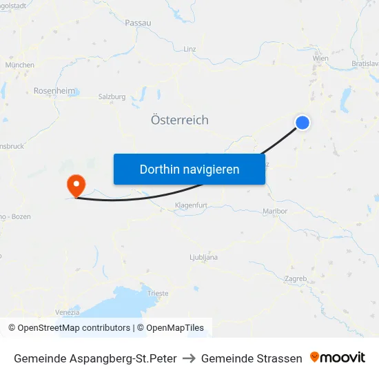 Gemeinde Aspangberg-St.Peter to Gemeinde Strassen map