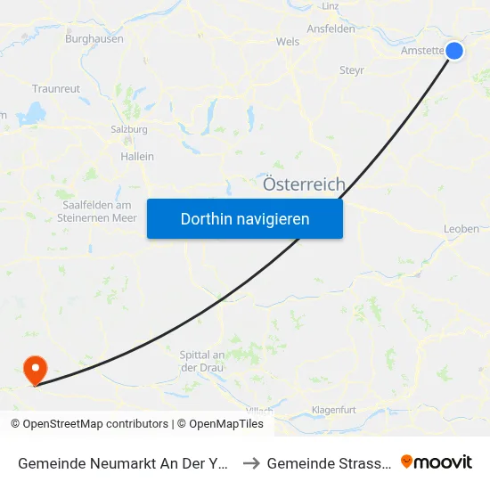 Gemeinde Neumarkt An Der Ybbs to Gemeinde Strassen map