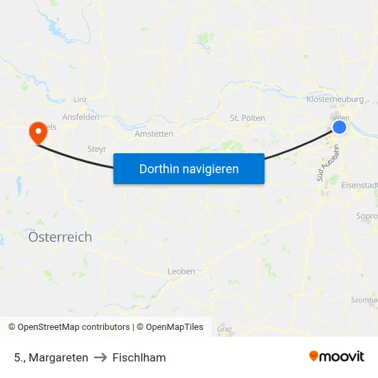 5., Margareten to Fischlham map