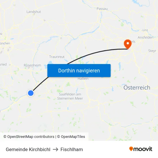 Gemeinde Kirchbichl to Fischlham map