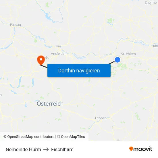 Gemeinde Hürm to Fischlham map