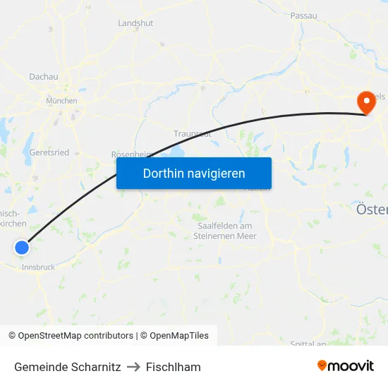 Gemeinde Scharnitz to Fischlham map