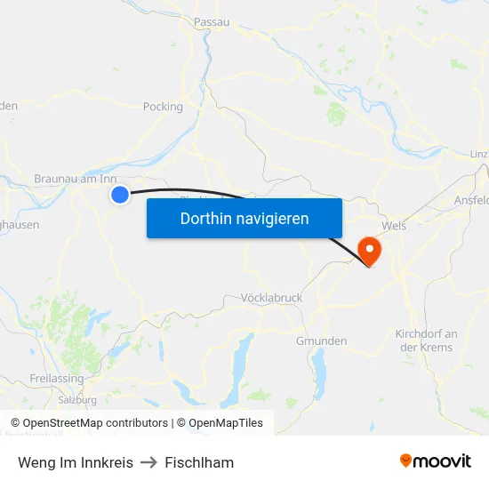 Weng Im Innkreis to Fischlham map