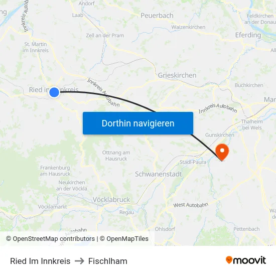 Ried Im Innkreis to Fischlham map