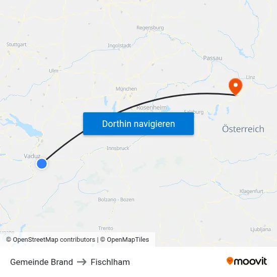 Gemeinde Brand to Fischlham map