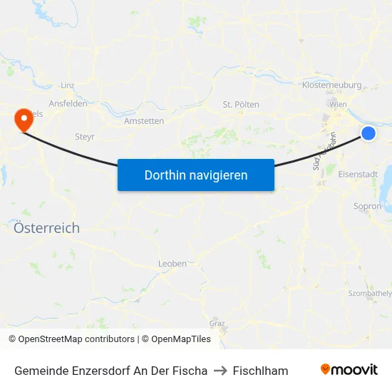 Gemeinde Enzersdorf An Der Fischa to Fischlham map