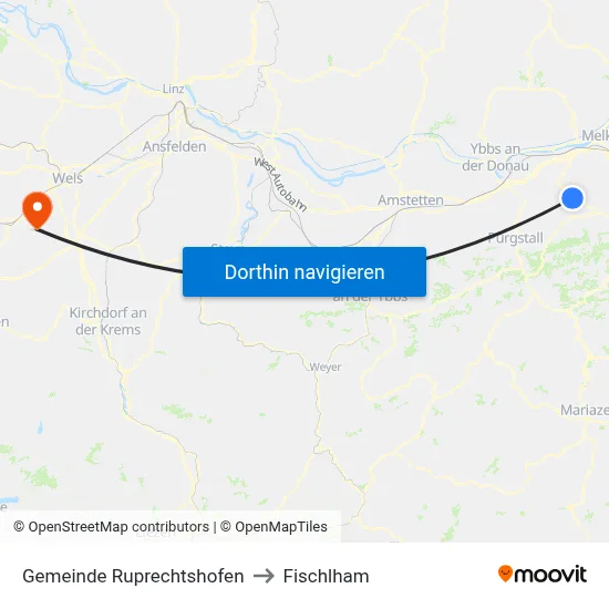 Gemeinde Ruprechtshofen to Fischlham map