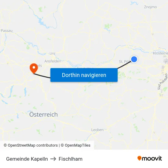 Gemeinde Kapelln to Fischlham map