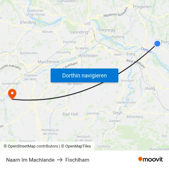Naarn Im Machlande to Fischlham map