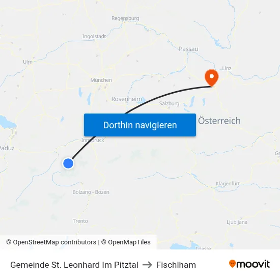 Gemeinde St. Leonhard Im Pitztal to Fischlham map