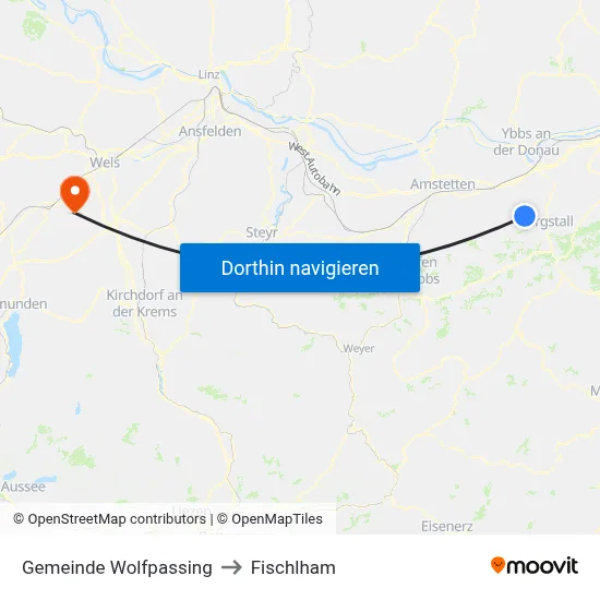 Gemeinde Wolfpassing to Fischlham map