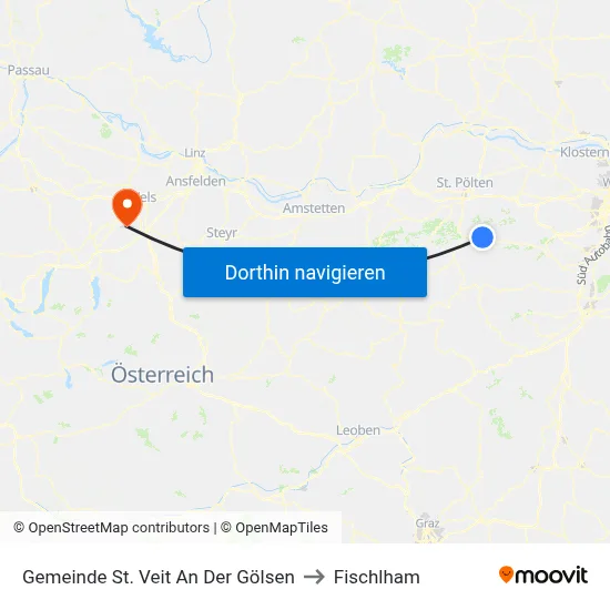 Gemeinde St. Veit An Der Gölsen to Fischlham map