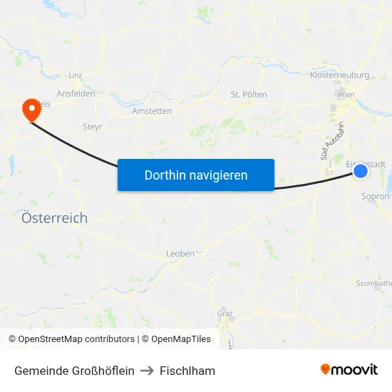 Gemeinde Großhöflein to Fischlham map