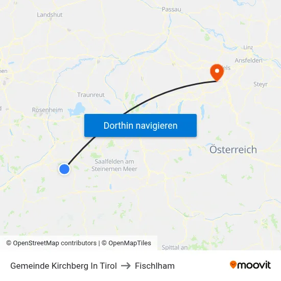 Gemeinde Kirchberg In Tirol to Fischlham map