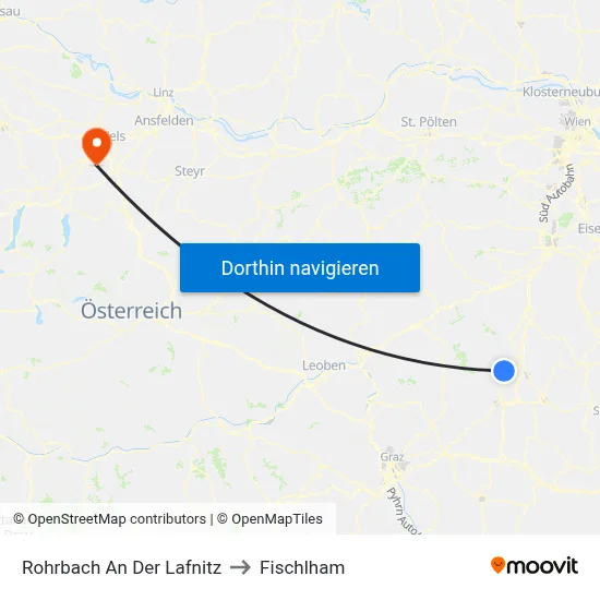 Rohrbach An Der Lafnitz to Fischlham map