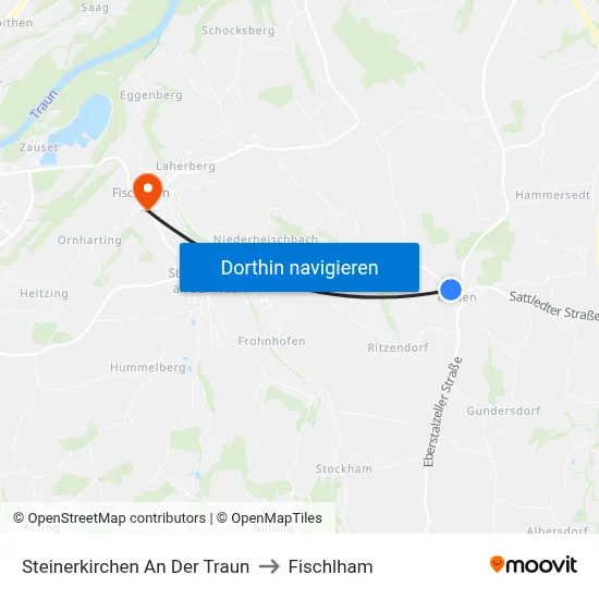 Steinerkirchen An Der Traun to Fischlham map