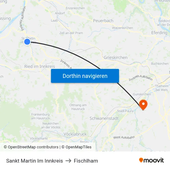Sankt Martin Im Innkreis to Fischlham map