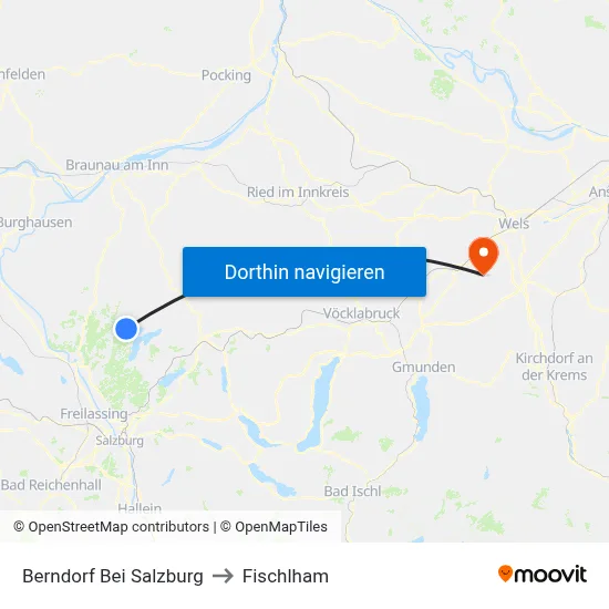 Berndorf Bei Salzburg to Fischlham map