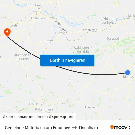 Gemeinde Mitterbach am Erlaufsee to Fischlham map