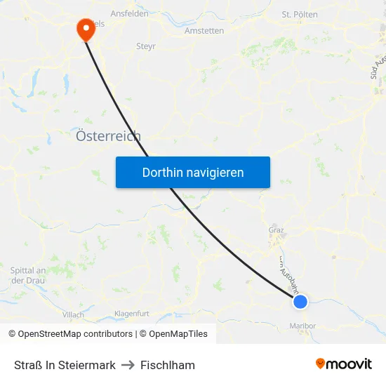 Straß In Steiermark to Fischlham map