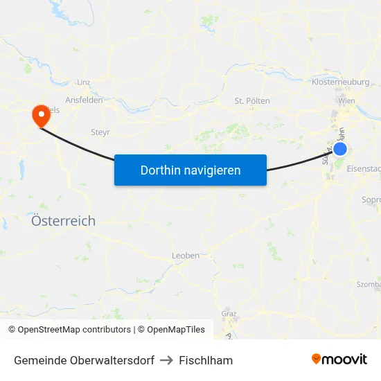 Gemeinde Oberwaltersdorf to Fischlham map