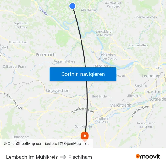 Lembach Im Mühlkreis to Fischlham map