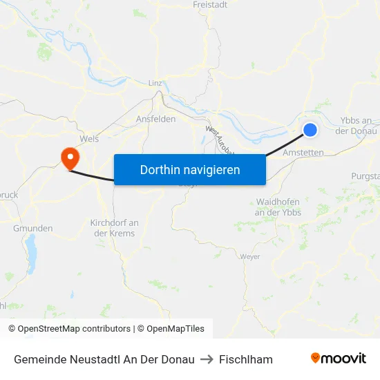 Gemeinde Neustadtl An Der Donau to Fischlham map