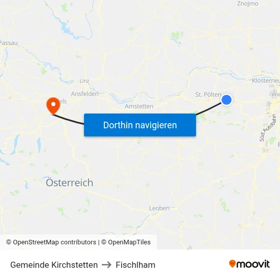 Gemeinde Kirchstetten to Fischlham map