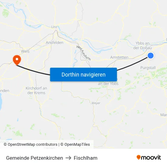 Gemeinde Petzenkirchen to Fischlham map