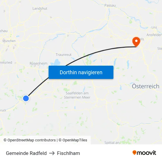 Gemeinde Radfeld to Fischlham map