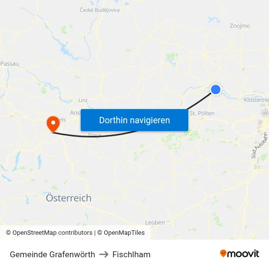 Gemeinde Grafenwörth to Fischlham map
