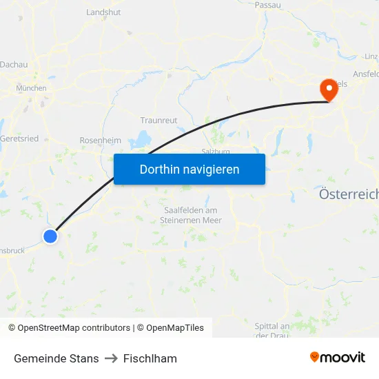 Gemeinde Stans to Fischlham map