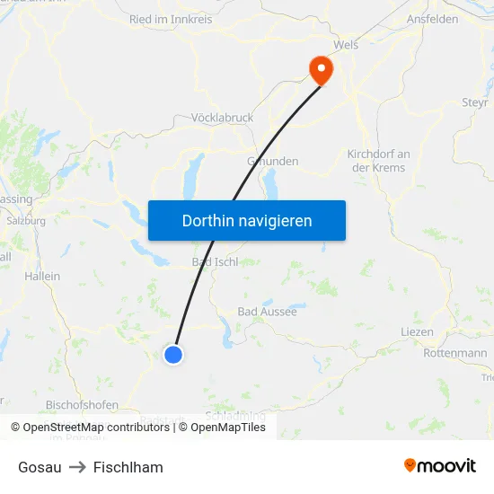 Gosau to Fischlham map