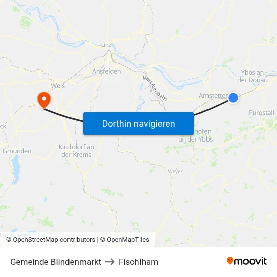 Gemeinde Blindenmarkt to Fischlham map