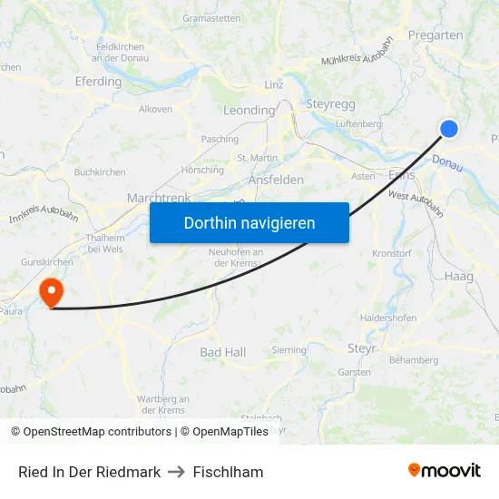 Ried In Der Riedmark to Fischlham map