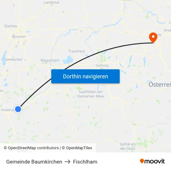 Gemeinde Baumkirchen to Fischlham map