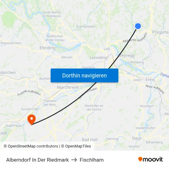Alberndorf In Der Riedmark to Fischlham map