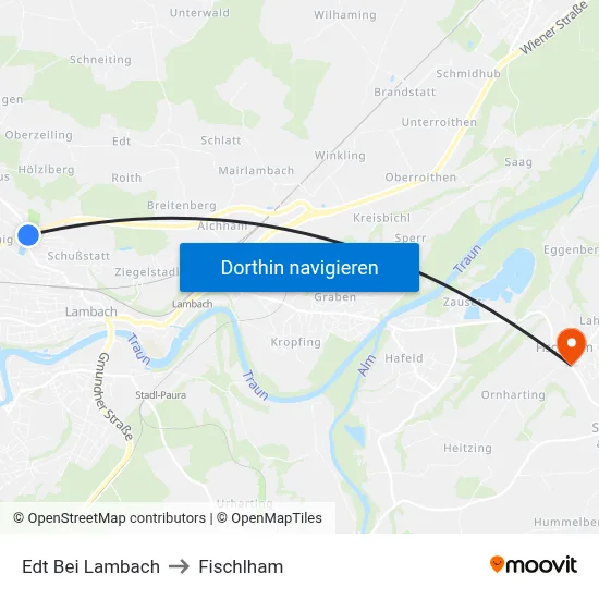Edt Bei Lambach to Fischlham map
