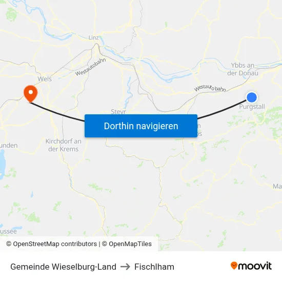 Gemeinde Wieselburg-Land to Fischlham map