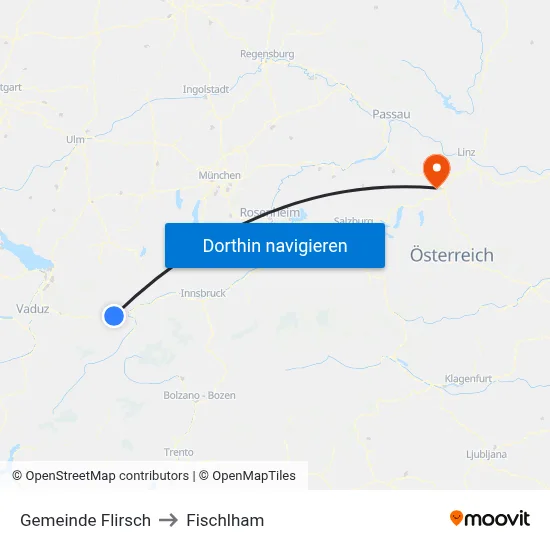 Gemeinde Flirsch to Fischlham map