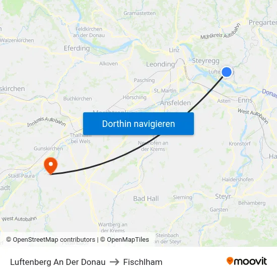 Luftenberg An Der Donau to Fischlham map