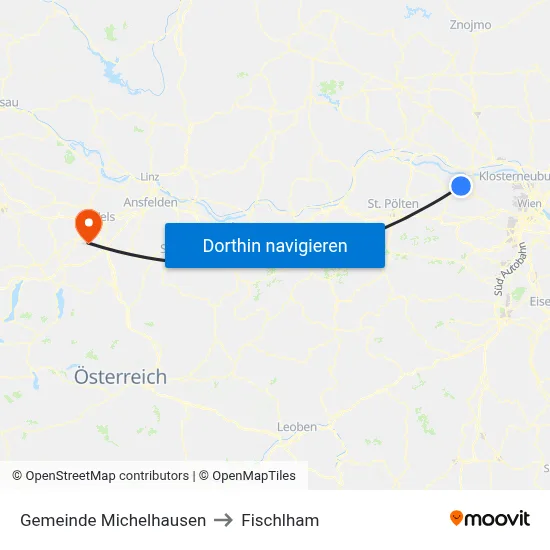 Gemeinde Michelhausen to Fischlham map