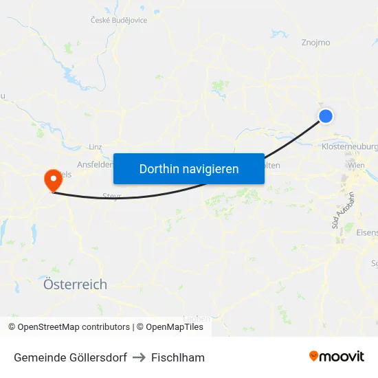 Gemeinde Göllersdorf to Fischlham map