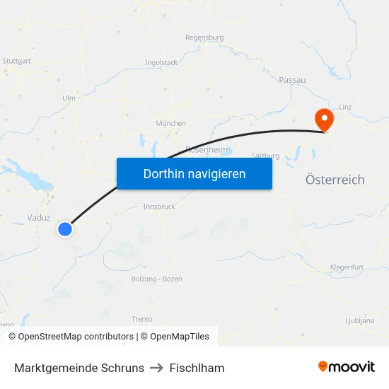 Marktgemeinde Schruns to Fischlham map