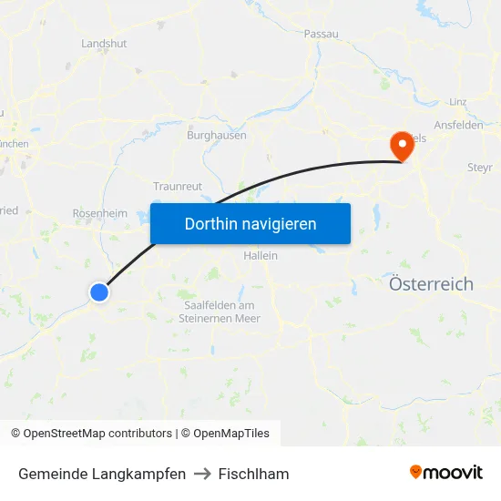 Gemeinde Langkampfen to Fischlham map