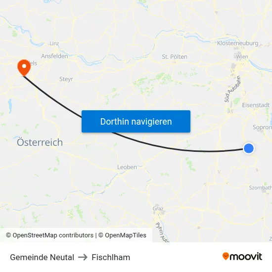 Gemeinde Neutal to Fischlham map